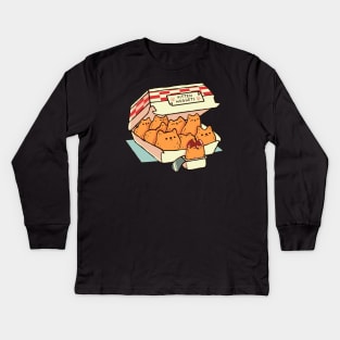 Kitten Nuggets Fast Food Cat by Tobe Fonseca Kids Long Sleeve T-Shirt